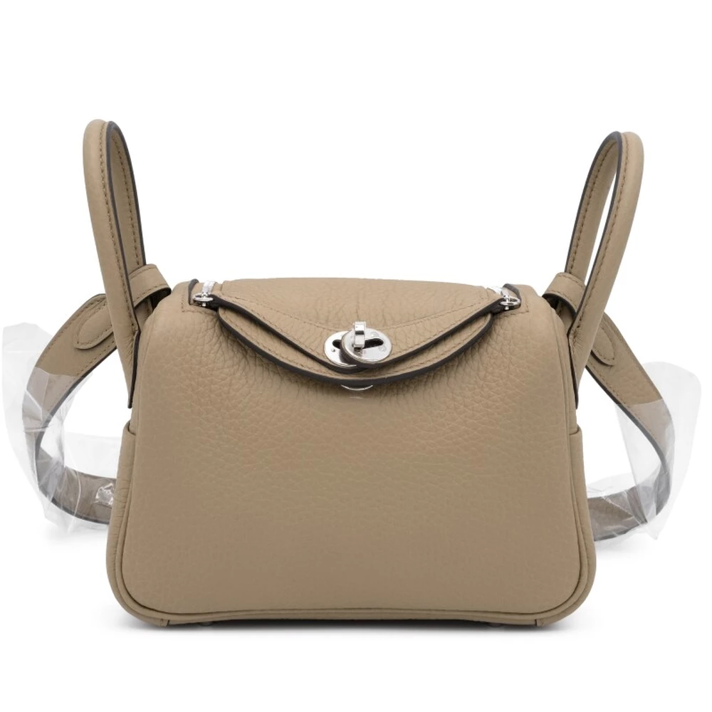 1:1 Hermès Replica Mini Lindy II | Beige Clémence Bag
