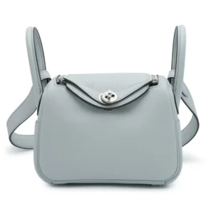 1:1 Hermès Replica – Bleu Pâle Mini Lindy 20 Palladium