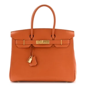 1:1 Hermès Replica - Chevre Mysore Birkin 30 Orange