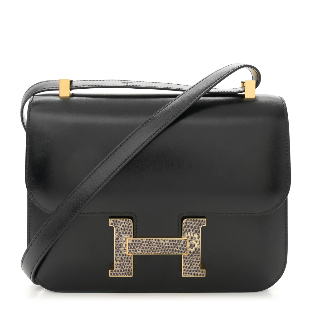 1:1 Hermès Replica – Constance 24 Box Lizard Black Ombre - Designer Inspired Luxury Bag