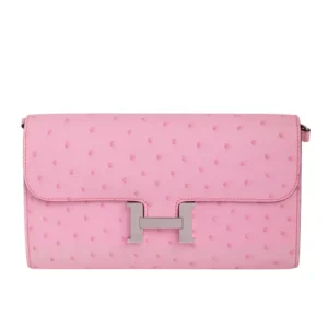 1:1 Hermès Replica - Constance To Go Rose Bubblegum Ostrich