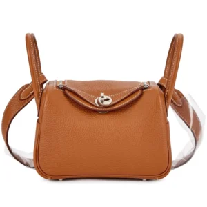 1:1 Hermès Replica – Gold Clémence Mini Lindy Palladium
