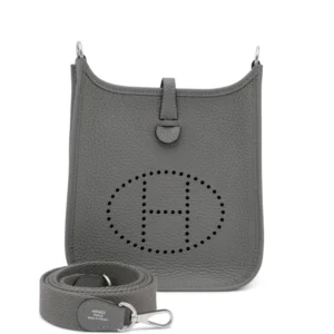 1:1 Hermès Replica – Gris Meyer Clémence Mini Evelyne 16