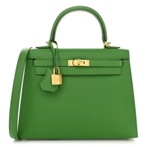 1:1 Hermès Replica - Kelly 25 Epsom Vert Yucca | Top Quality