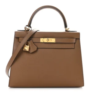 1:1 Hermès Replica – Kelly 28 Epsom Sellier Alezan