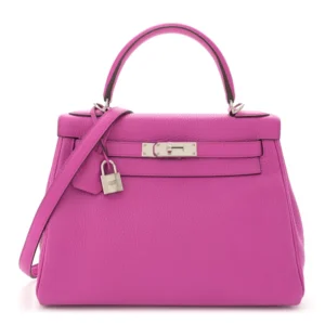 1:1 Hermès Replica – Kelly 28 Retourne Togo Magnolia