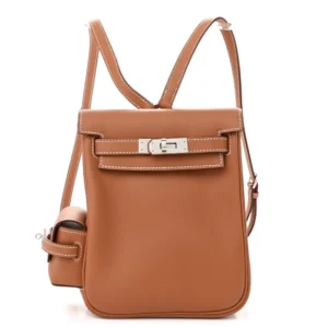 1:1 Hermès Replica - Kelly Jump Backpack Swift Gold