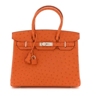 1:1 Hermès Replica - Ostrich Birkin 30 Orange | Top Tier Quality