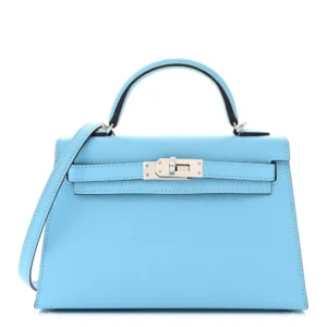 1:1 Hermès Replica - Mini Kelly 20 Epsom Celeste | Top Tier Quality