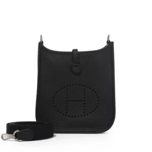 Artisan-Grade Hermès Dupes | Black Clémence Mini Evelyne