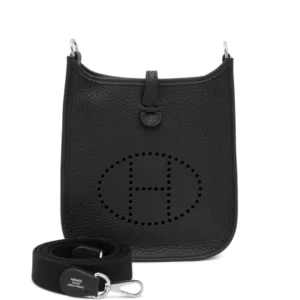 Artisan-Grade Hermès Dupes | Black Clémence Mini Evelyne II