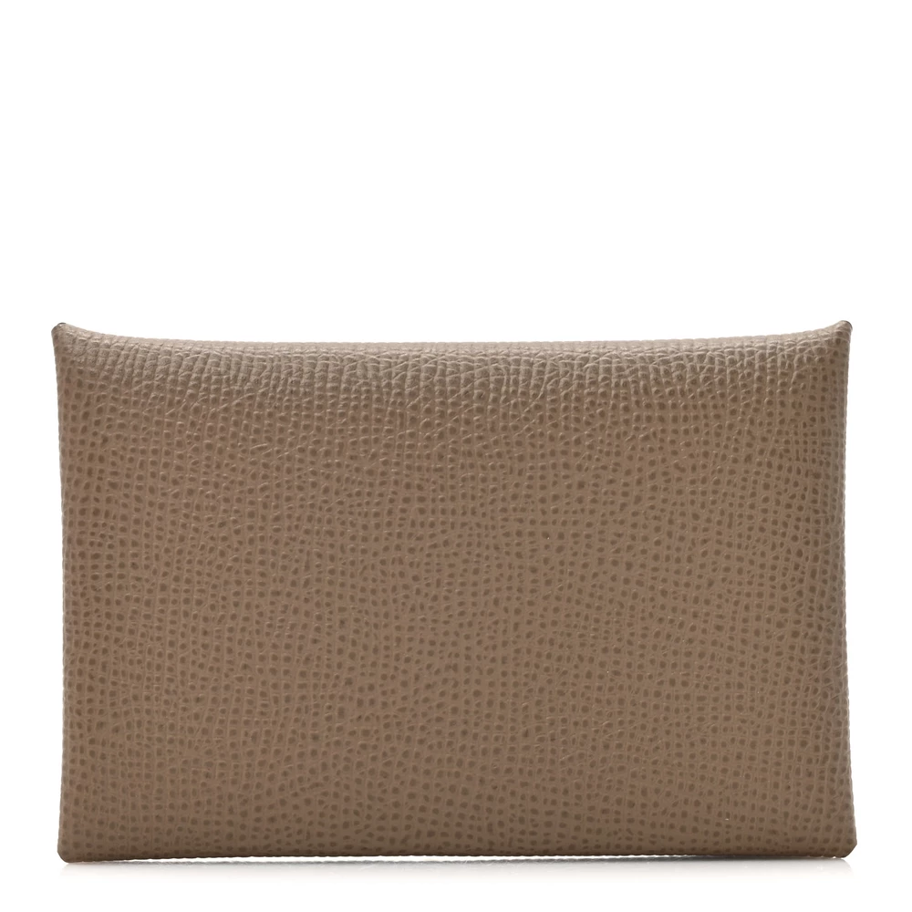 Artisan-Grade Hermès Dupes – Calvi Card Case Etoupe Epsom - Designer Inspired Luxury Bag