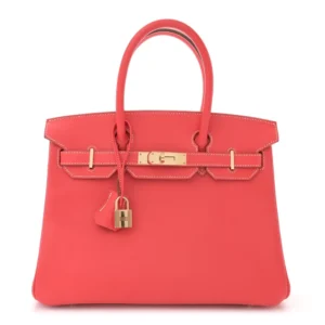 Artisan-Grade Hermès Dupes - Candy Birkin 30 Rose Jaipur Gold