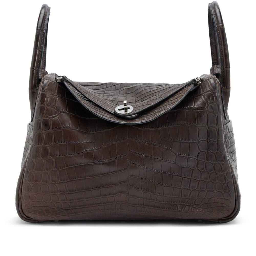 Artisan-Grade Hermès Dupes – Chocolat Crocodile Lindy 30