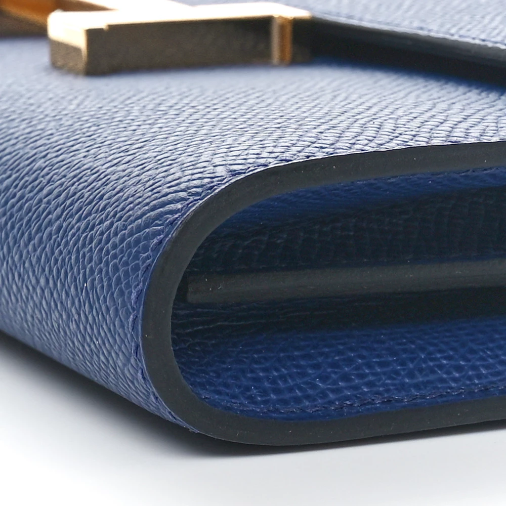 Artisan-Grade Hermès Dupes – Constance Long To Go Wallet Epsom Bleu Saphir - Designer Inspired Luxury Bag