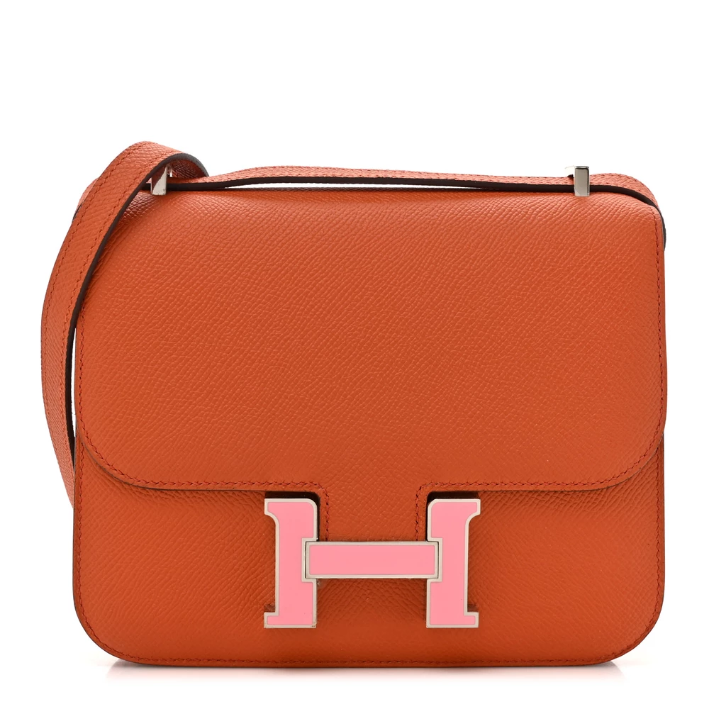 Artisan-Grade Hermès Dupes – Enamel Constance 18 Terre Battue Rose - Designer Inspired Luxury Bag