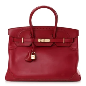 Artisan-Grade Hermès Dupes - Ghillies Birkin 35 Rubis