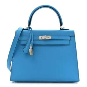 Artisan-Grade Hermès Kelly 25 Epsom Bleu Frida | Top Tier Hermès