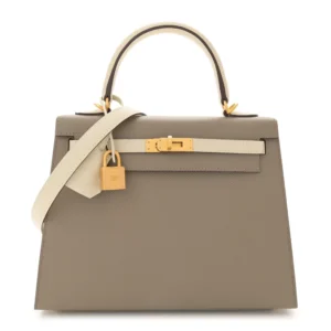 Artisan-Grade Hermès Dupes | Kelly 25 Sellier Epsom Gris Craie
