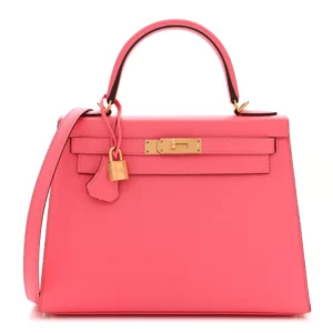 Artisan-Grade Hermès Dupes – Kelly 28 Epsom Rose Azalee