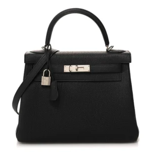 Artisan-Grade Hermès Dupes - Kelly 28 Retourne Togo Black