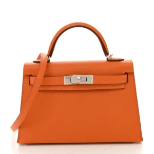 Artisan-Grade Hermès Dupes | Mini Kelly 20 Epsom Orange