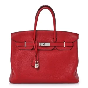 Artisan-Grade Hermès Dupes - Togo Birkin 35 Rouge Garance