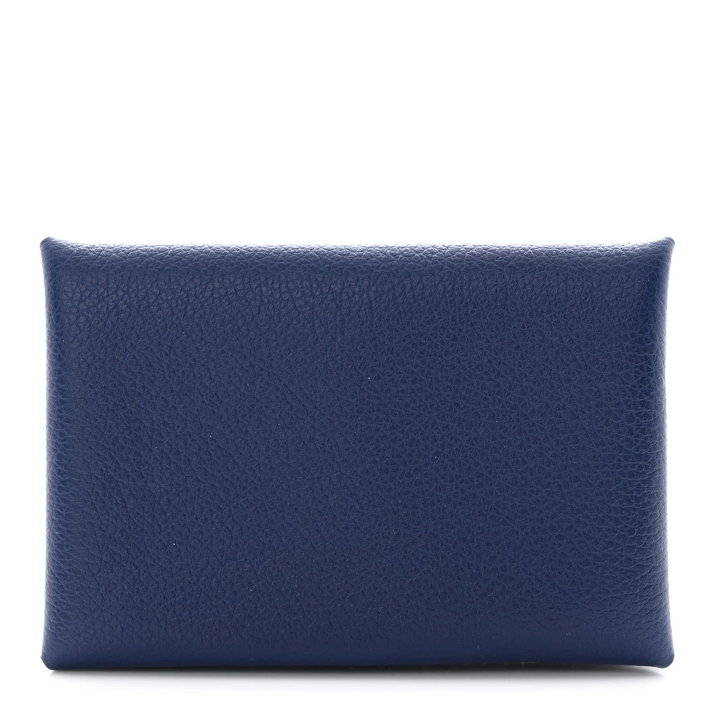 Artisan-Grade Hermès Dupes – Verso Calvi Card Case Bleu Saphir - Designer Inspired Luxury Bag
