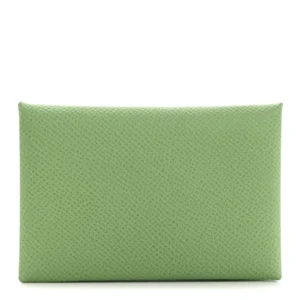 Best Replica Hermès - Calvi Card Case Vert Criquet Epsom