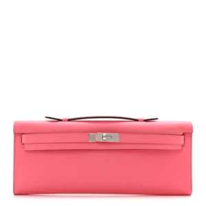 Best Replica Hermès - Kelly Cut Clutch Swift Rose Azalee