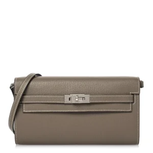 Best Replica Hermès - Kelly Wallet To Go Etoupe Chevre Mysore