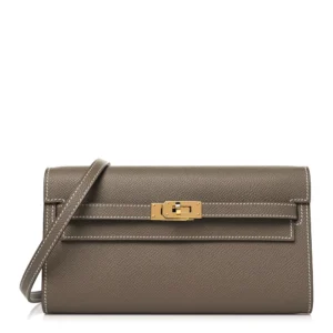 Best Replica Hermès - Kelly Wallet To Go Etoupe Epsom