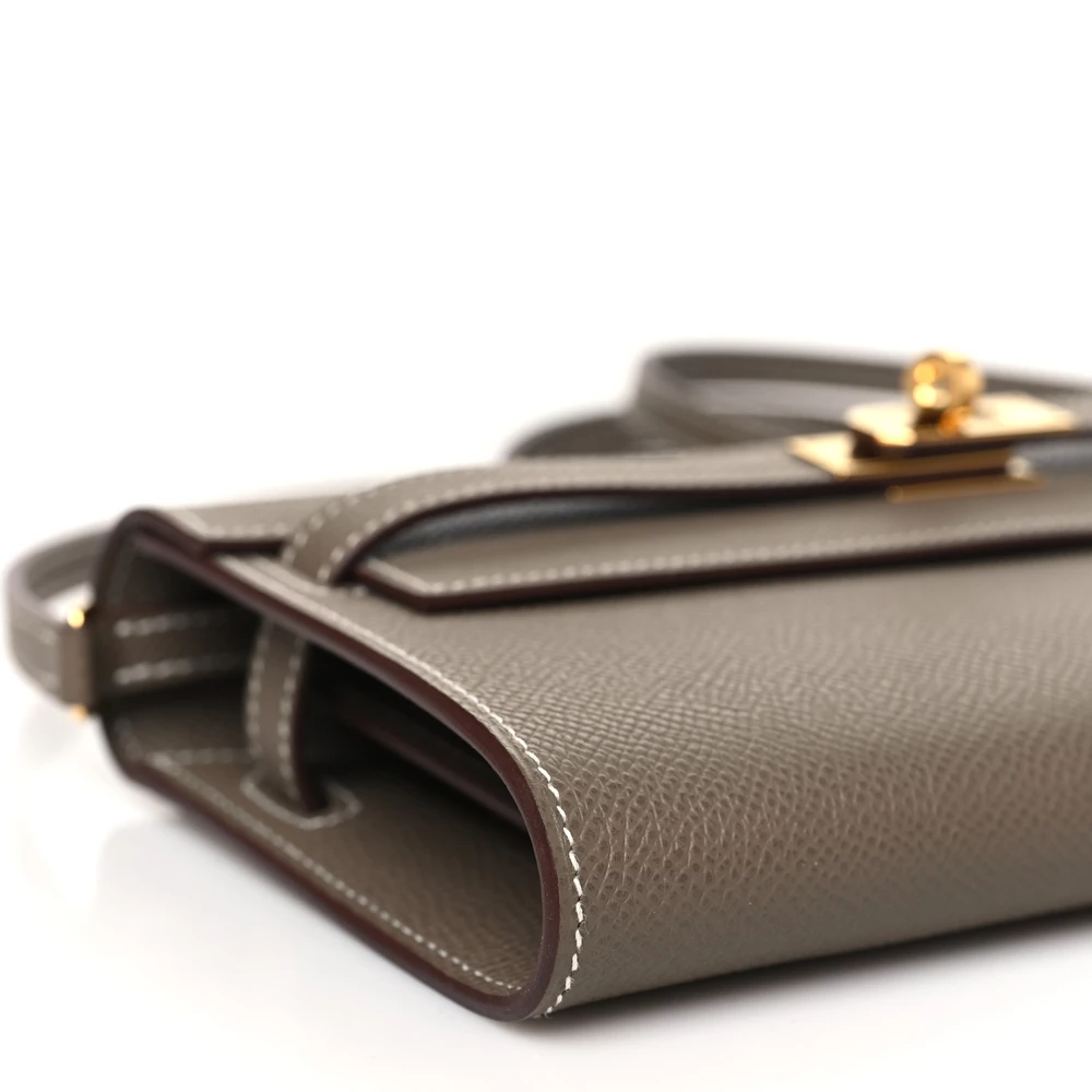 Best Replica Hermès – Kelly Wallet To Go Etoupe Epsom - Premium Alternative Bag
