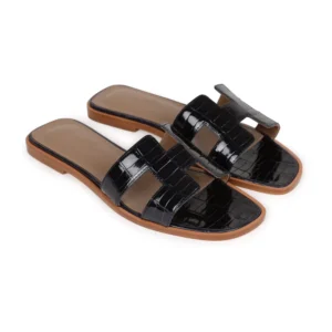 Best Replica Hermès - Oran Sandal Marine Shiny Alligator