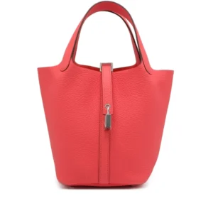 Best Replica Hermès - Rose Texas Picotin Lock 18 Palladium