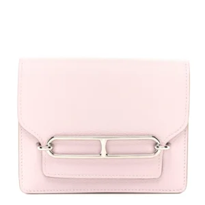 Best Replica Hermès - Roulis Slim Wallet Mauve Pale Rouge Sellier