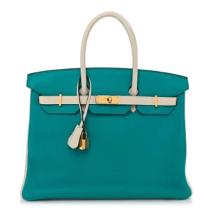 Best Replica Hermès Taurillon Clemence Birkin 35 Bleu Paon Beton