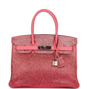 Custom Swarovski Birkin Rose Azalee - High-End Inspired