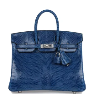 Hermès Birkin 25 Bleu Saphir Lizard - Premium Replica