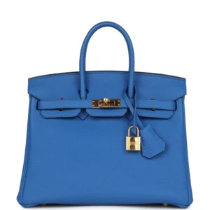Hermès Birkin 25 Bleu Zellige Togo - Artisan-Grade Dupes