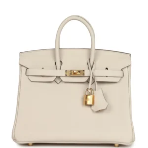 Hermès Birkin 25 Craie Novillo Gold - High-End Inspired