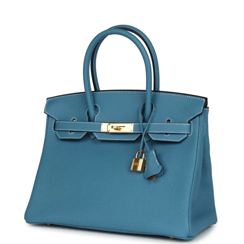 Hermès Birkin 30 Blue Jean Togo - Premium Replica - Image 7