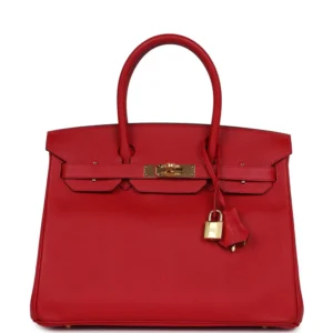 Hermès Birkin 30 Rouge Casaque Epsom - Mirror Quality Replicas