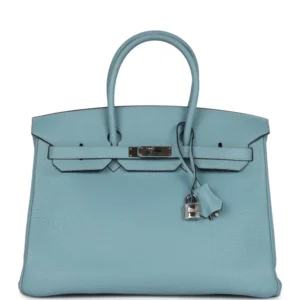 Hermes Birkin 35 Ciel Togo Palladium - Mirror Quality Replicas
