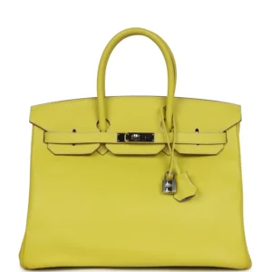 Hermès Birkin 35 Lime Candy Epsom - Artisan-Grade Dupes