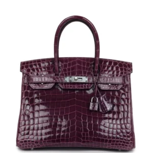 Hermès Birkin Amethyst Crocodile - High-End Inspired