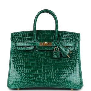 Hermès Birkin Emerald Shiny Crocodile - High-End Inspired