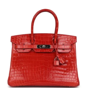 Hermès Birkin Geranium Crocodile - Mirror Quality Replicas