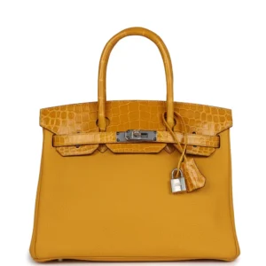 Hermès Birkin Jaune Ambre Crocodile Touch - 1:1 Replica