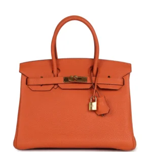 Hermes Birkin Orange Togo Gold - High-End Inspired
